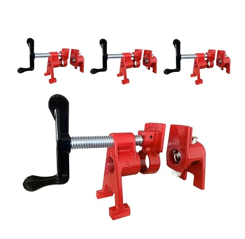 HimaPro 3/4" H-Style Professional Pipe Clamp Set, 4-Pack - color: 4 Pack