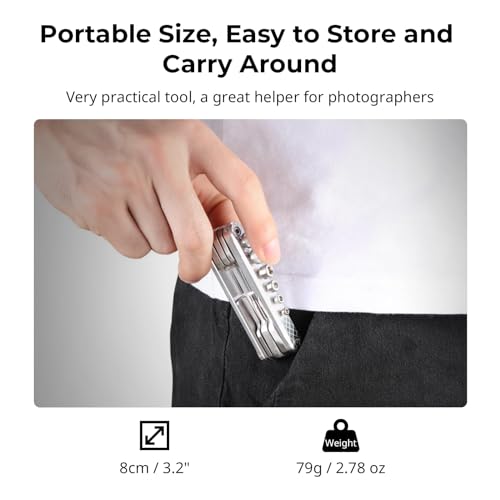 SMALLRIG Folding Tool Set with 7 Functional Tools for Camera - AAK2213D - color: Silver