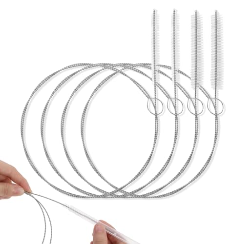 4 Pcs 39.4 Inches Long Straw Cleaner Brush, Drain Brush Pipe Cleaning