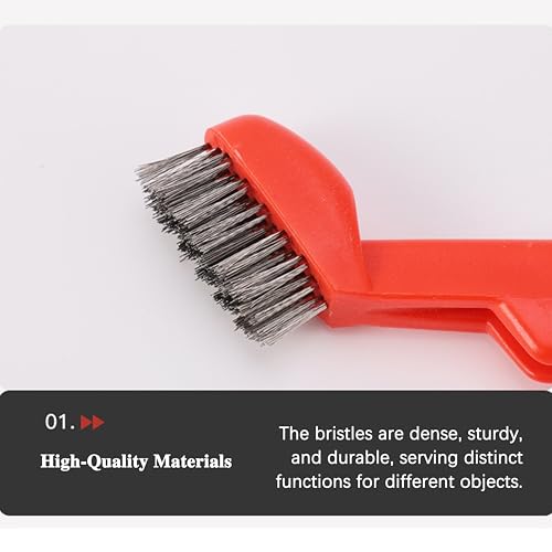 3 Pcs 7" Stainless Steel Wire Brushes - 50% Denser Than Standard Brushes - for Heavy-Duty Cleaning: Grill Grates, Uncoated Pans, Rust Removal, Deburring & Metal Cleaning,Deep Detailing Cleaning