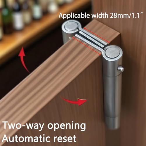 4 Inches Double Action Spring Hinges 1 Pair, Fit 1.1 Inch Thick