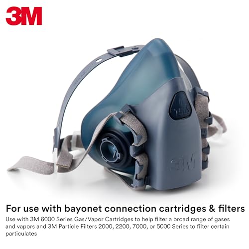 3M Reusable Respirator Half Facepiece 7502, NIOSH, Medium - size: Medium