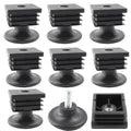8Pcs Adjustable Leveling Feet 38 x 38mm Square Insert Kit Furniture Glide Leveler, Leveling Screw Leg for Cabinets Sofa Tables Chairs Raiser, Black - size: 38x38mm