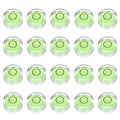 HARFINGTON 20pcs Circular Bubble Spirit Level 12x6mm Mini Round Bubble Spirit Level Little Measuring Layout Tools for TV Industrial Carpentry Picture Frame, Green/Black - color: Green/Black, size: 12x6mm
