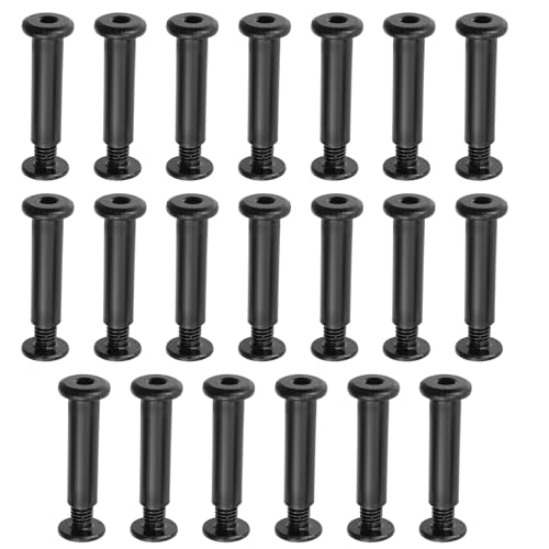 20 Sets M6 x 30mm Black Binding Post Screws,Hex Drive Rivet Socket - size: M6 x 30mm