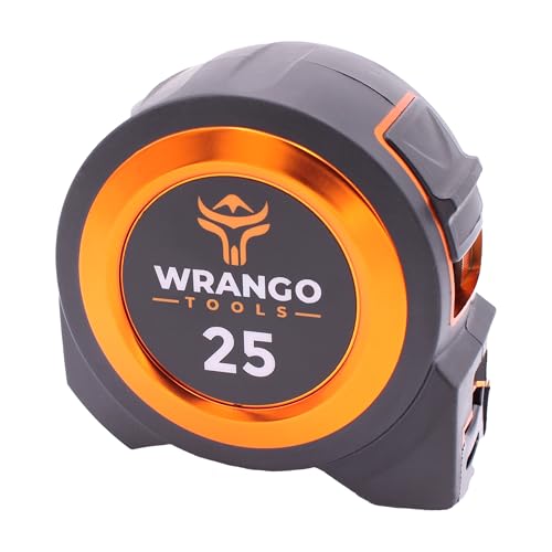 Tape Measure 25 FT - Measuring Tape Retractable - Oversized & Double-Sided Print - Blade Lock, Finger Brake - High Performance Nylon Coating, 10' Stand-Out - 13' Reach / 1-1/16" Blade - size: 25 FT, style: Single