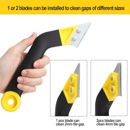 Tile Grout Saw Grout Removal Tool with 6 Pieces Extra Blades