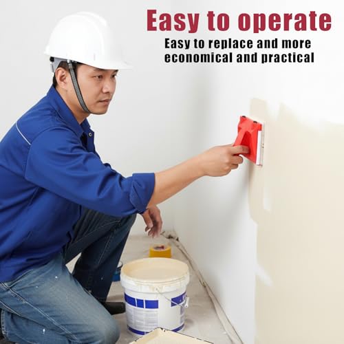 Edge Painting Tool, Corner Walls & Ceilings Pad Painter, Paint Edger Trimmer with 2pcs Replacement Pad Refills, Paint Pad Applicator for Ceilings Corner Edges Painter Trim Painting Supplies