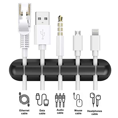 INCHOR Cord Organizer for Desk, Cable Organizer Cable Clips Holder Black - color: Black