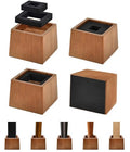 Wooden Bed Risers 3 Inch Heavy Duty, Support 2500 lbs, Brown - color: Retro Brown, size: 3"H(Inner 2"H)