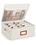 HULISEN Photo Storage Box, Photo Organizer for 2000 4x6 Pictures, Beige - color: Beige