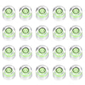 HARFINGTON 20pcs Circular Bubble Spirit Level 8x5.5mm Mini Round Bubble Spirit Level Little Measuring Layout Tools for TV Industrial Carpentry Picture Frame, Green/Black - color: Green/Black, size: 8x5.5mm