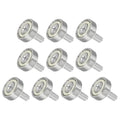 uxcell 10 PCS Drawer Rollers 19mm x 6mm Wheel 4mm Step, Steel Bearing Roller Drawer Pulley Bearing Replacement Wheels for Windows Sliding Door Track Guide, M6 x 10mm Thread - size: 4mm