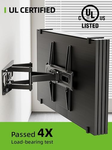USX MOUNT TV Wall Mount for 32-74 inch Flat Screen/LED/4K up to 110lbs, Full Motion TV Mount Bracket with Swivel & Tilt Articulating Dual Arms, Max VESA 400x400mm, Fits 12/16" Wood Studs (Pack of 2) - size: 32-74inch (Pack of 2)