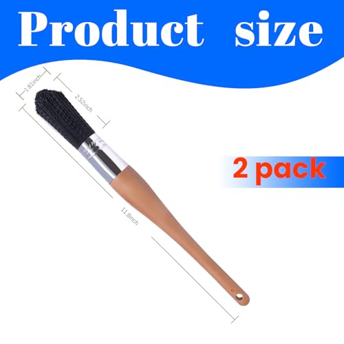 Wesquer Parts Cleaning Brush Home and Auto Use Parts Cleaner Brush Solvent Brush for Cleaning Auto Engine Parts, Clean Motors, Metal Parts, Machinery (Black 2pcs)
