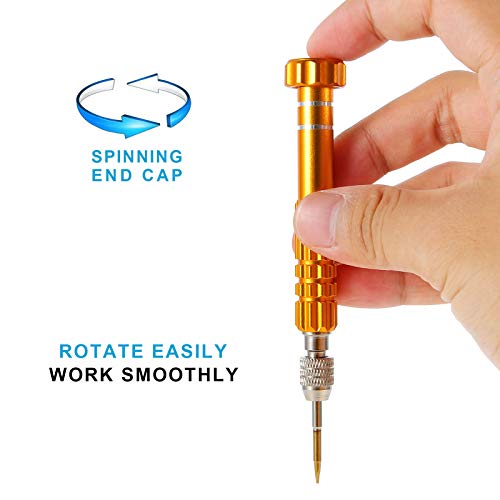 Mini Eyeglass Repair Kit Glasses Screwdriver Pocket Precision Tool - color: Gold
