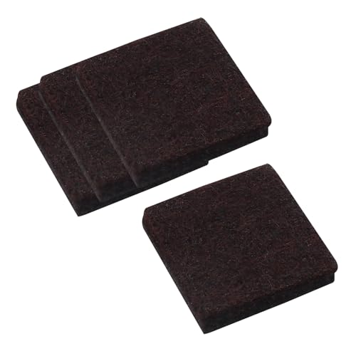 48 Pcs 1"/25mm Square Felt Furniture Pads, 5mm Thick, Brown - size: 1 inch