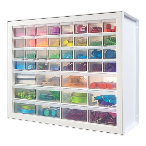 IRIS USA 44-Drawer Small Parts Storage Cabinet, Crafts, Made in USA, White - color: White, size: 44 Drawer