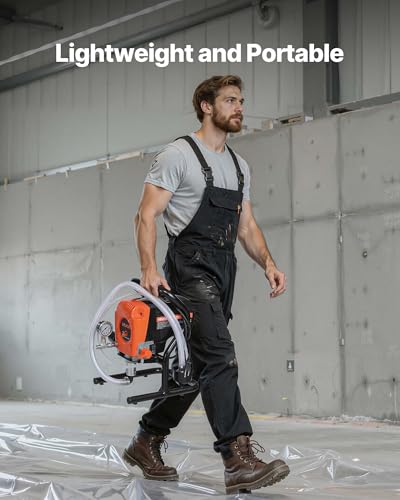 VEVOR Stand Airless Paint Sprayer, 900W, 3300PSI High Pressure Airless Sprayer, Cleaning Brush, Hose, Extension Rod, Nozzles, Electric Spray Paint Machine for Interior or Exterior of House, Fence - size: 900 W