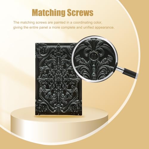 Decorative Light Switch Plate Covers Black Flower Elegant 3D Floral Embossed 1 Gang No Device Single Blank Outlet Covers Wall Plate Light Switch Cover Plate for Bedroom Home Decor - color: Black, size: No Blank 1-Gang/ 5 x 3 IN