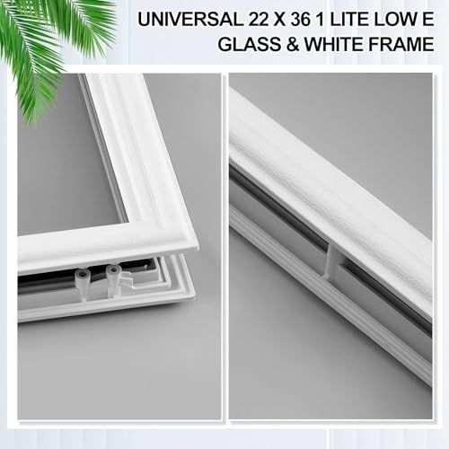 Pushglossy 22 x 36 Entry Door Glass Insert with Low-e Glass - size: 22 x 36, style: 1 Lite