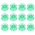 HARFINGTON 12pcs Circular Bubble Spirit Level 12x6 mm Mini Round Bubble Spirit Level Little Measuring Layout Tools for TV Industrial Carpentry Picture Frame, Green/Black - color: Green/Black, size: 12x6 mm