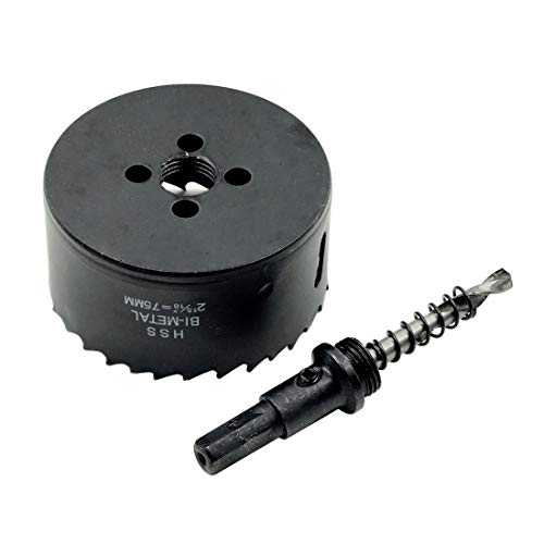 75mm/2.95" Dia Toothed Bi-Metal Hole Saw Drill Bit Saw Drilling Tool - color: black, size: 2-61/64" (75mm)