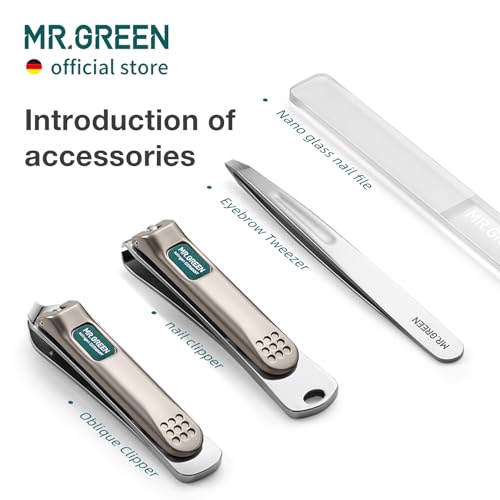 MR.GREEN Colorful Manicure Set Practical Pedicure Kits Nail Clippers Personal Care Tools Facial Hair Scissors with Fashion Case (Mr-6683 Orange) - color: Mr-6683 Orange