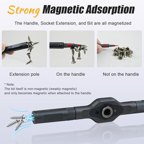 66 in 1 Magnetic Ratchet Screwdriver Set With Case - size: 66 in 1