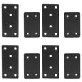 Bonsicoky 8 Pcs Flat Straight Brace Brackets, Black, 3.15"x1.5" + 2.4"x1.5" - size: 3.15" x 1.5" + 2.4" x 1.5" - 8 PCS, style: Black