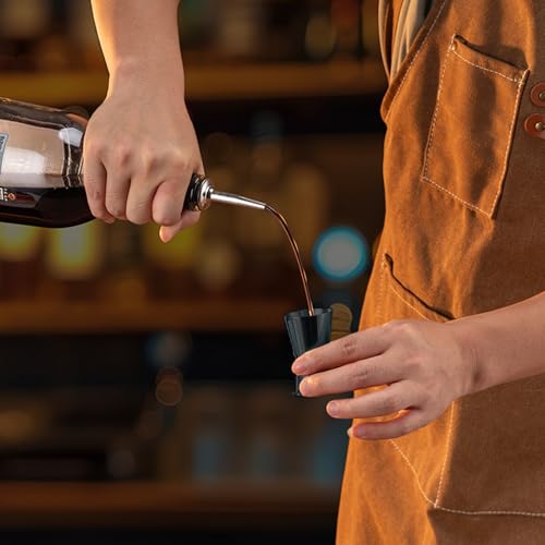 Briout 2Pcs Double Cocktail Jigger for Bartending,1OZ 1/2OZ,Flat Edge Black - color: Black, size: Flat Edge-0.5oz/1oz-2PC