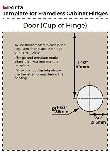 Berta (20 Pieces) Full Overlay Frameless European Hinges, 105 Degree 2-Cam 4-Way Adjustable Concealed Kitchen Cabinet Door Hinges with Screws - size: 20