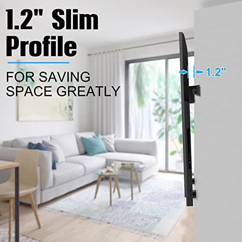 No Stud TV Wall Mount, No Drill Studless Drywall TV Mount, Easy Install - size: For 32-75'' TVs