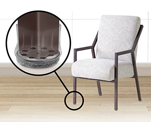 Slipstick GorillaFelt Chair Leg Floor Protectors for Hardwood Floors, Clear Sleeve Felt Pads for Furniture That Stay On, Fits Round & Square Legs, Includes 4 Premium Transparent Chair Socks, CB188 - size: 1-3/8 Inch - 1-3/4 Inch Sleeve 4 Pack