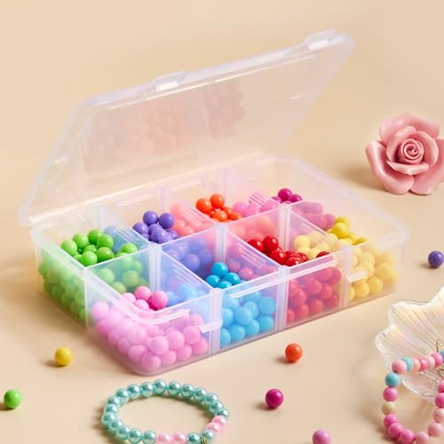 Mauproy 8 Grids Plastic Organizer Box with Adjustable Dividers, 4 Pack - style: 8 Grids - 4 Pack