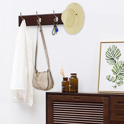 30 Pack Heavy Duty Silvery Dual Coat Hooks for Coat, Bag, Scarf, Hat - color: 30 Pcs Silvery