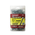 Milescraft 5202 Wood Pocket Hole Screws - #7 x 1-1/4" Washer Head with Coarse Thread (100pc.), Torx Drive Self-Tapping, For Indoor Use