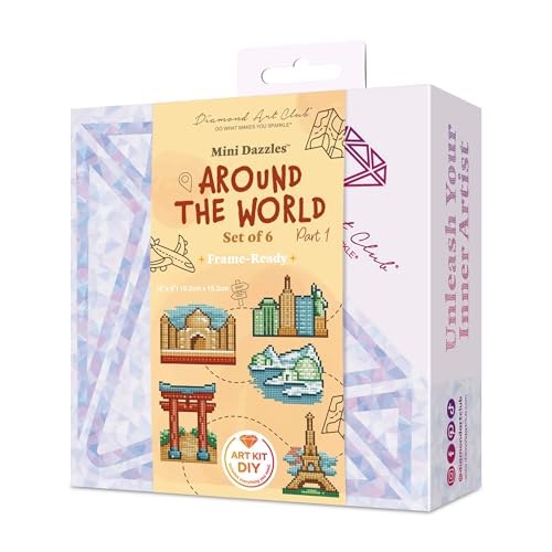 DIAMOND ART CLUB Mini Dazzles - Around the World Part 1 Diamond Art Kits - color: Around the World Part 1