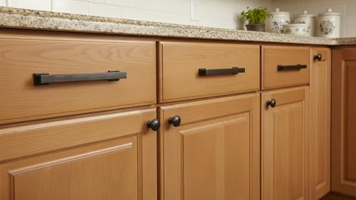Alzassbg Oil Rubbed Bronze Cabinet Pulls and Handles 10 Pack, AL3061ORB - color: Oil Rubbed Bronze, size: 5" Hole Center