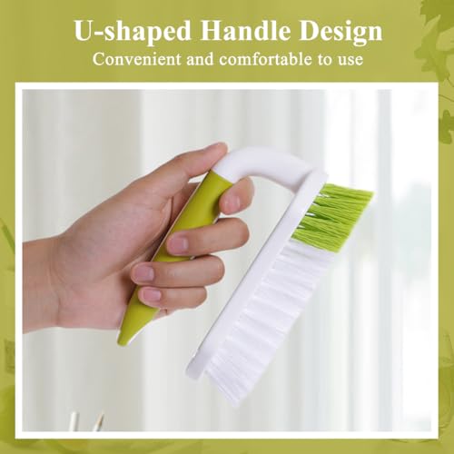 Heavy Duty Scrub Brush with Stiff Bristles - Comfort Grip Cleaning Brush for Tile, Carpet, Sink, Shower - Durable Ergonomic Handle for Floor Tub Scrubbing