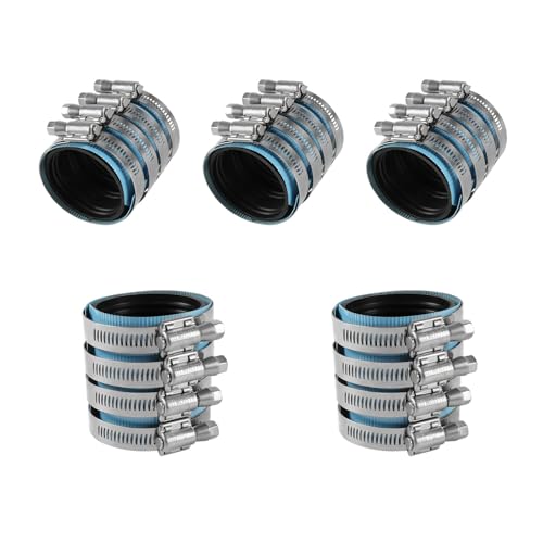 5PC HeSun 3-Inch Heavy Duty No-Hub Coupling - size: 3 Inch