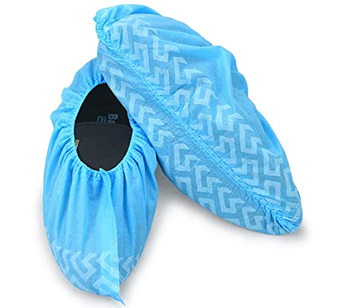 Disposable Boot Covers Non Slip Clean Home Shoe Covers - color: Blue, size: Large