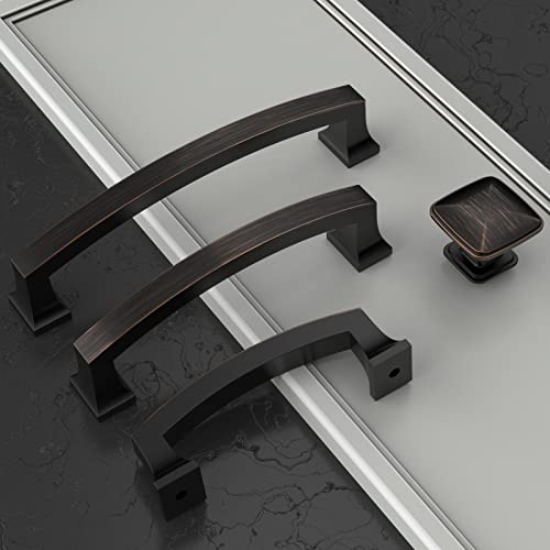 Amerdeco 10 Pack Oil Rubbed Bronze Cabinet Pulls 5" - color: Oil Rubbed Bronze, size: 5" hole center
