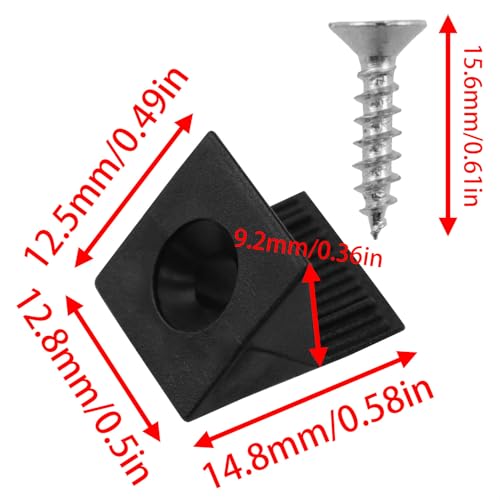 Black Drawer Wedges with Screws Drawer Support Brackets Suitable for Various Furniture cabinets wardrobes Plastic Corner Code Bracket Fasteners 50pcs