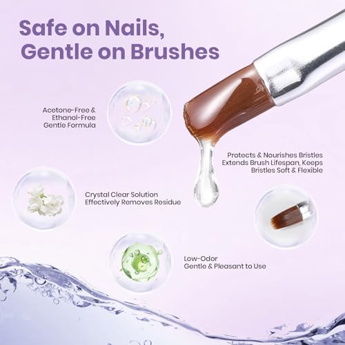 Beetles Nail Art Brushes Cleaner and Conditioner, 85ml (2.87 Fl.oz) - color: A - Clear-01