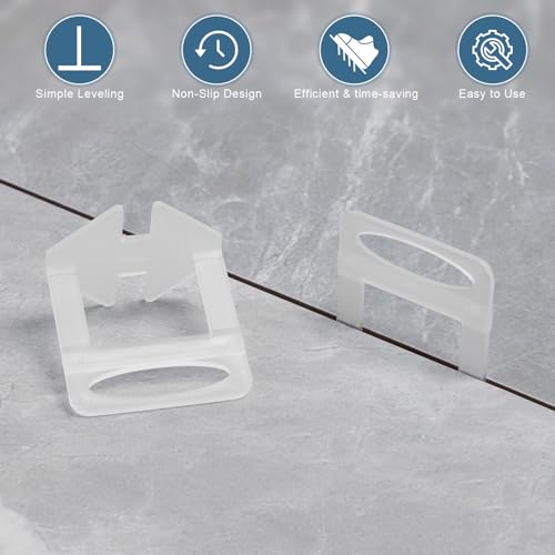 2000 Tile Spacers 1/16 Inch Tile Leveling Clips for Floor Tiles - size: 1/16 Inch*2000 Piece