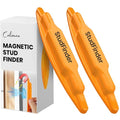 (2-Pack) Calvana Magnetic Stud Finder Wall Scanner, Stud Finder Magnet, Wall Detector Scanner, Compatible with All Drywall Construction, No Batteries Required, Wall-Friendly Construction，Easy to Use - color: Orange, 2pack