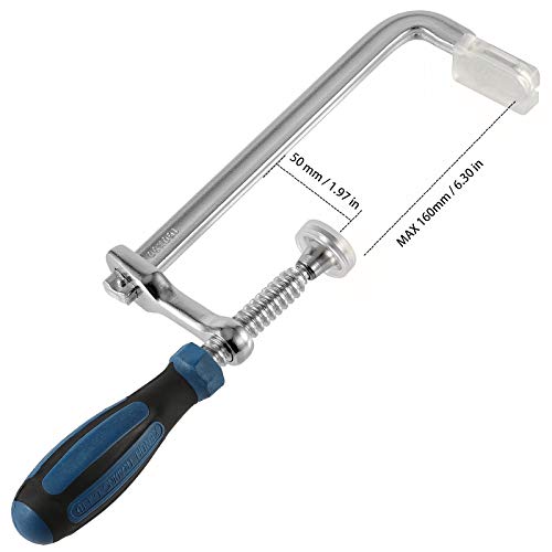6 Pack 6 Inch Bar Clamps, Heavy Duty F Clamp, Steel Drop Forged Bar Clamps for Woodworking, Metal working, Welding, DIY Carpentry