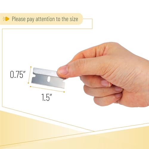 Bates Single Edge Razor Blades, 100 Pack, Silver, Straight Edge, Scraper Blades - color: Silver, size: 100 Pack