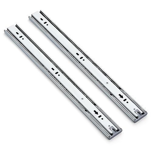 Ravinte Silver Soft Close Drawer Slides 18 Inch 1 Pairs 2 Pack - color: Silver, size: 18 Inch